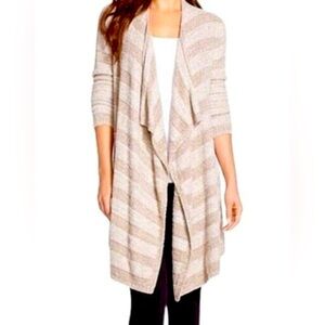Barefoot Dreams Bamboo Chic Lite Cardigan Taupe, Size S/M